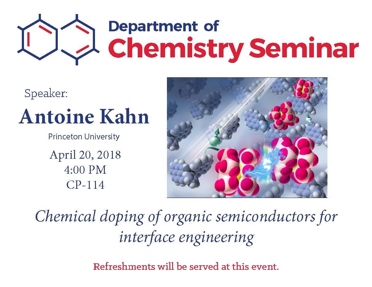 Chemical doping of organic semiconductors for interface engineering